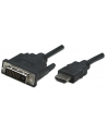 Manhattan Kabel monitorowy HDMI-DVI-D 24+1 M/M 3m czarny - nr 1