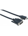 Manhattan Kabel monitorowy HDMI-DVI-D 24+1 M/M 3m czarny - nr 20