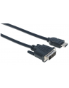 Manhattan Kabel monitorowy HDMI-DVI-D 24+1 M/M 3m czarny - nr 24