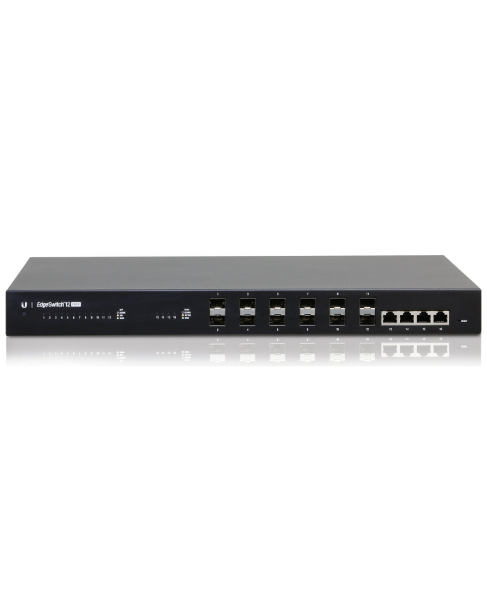 Ubiquiti Fiber Switch ES-12F 12x SFP (8x 100/1000Mbps + 4x 1G), 4x Gigabit RJ45 główny