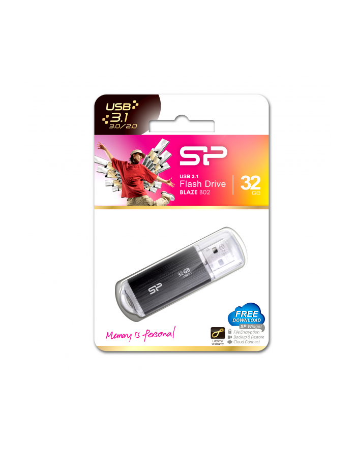 BLAZE B02 32GB USB 3.1 Gen1 BLACK główny