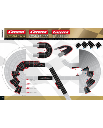 Carrera Evolution 3x ramię zewnętrzne do zakrętu 60 - 20020561