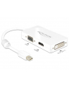 Delock Adapter miniDisplayport 1.1 męski > VGA / HDMI / DVI żeński pasywne biały - nr 1