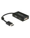 Delock Adapter Displayport 1.1 męski > VGA / HDMI / DVI żeńskie pasywne czarny - nr 1