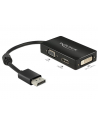 Delock Adapter Displayport 1.1 męski > VGA / HDMI / DVI żeńskie pasywne czarny - nr 22