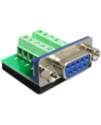 Delock Adapter Sub-D 9 pin żeński > Terminal block 10 pin