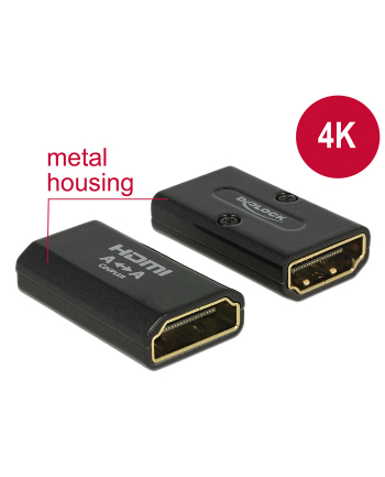 Delock adapter HDMI(F)->HDMI(F) High Speed HDMI Ethernet 4k
