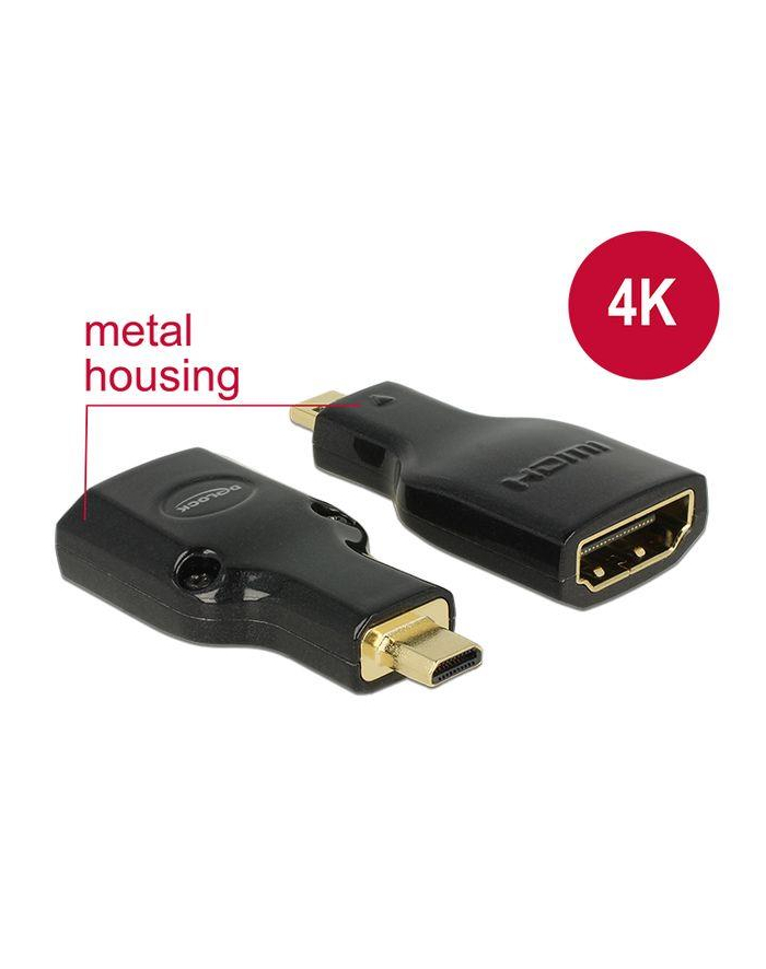 Delock adapter HDMI Micro-D(M)->HDMI(F) High Speed HDMI Ethernet 4k główny