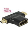 Delock adapter HDMI mini-C(M) + HDMI Micro-D(M)->HDMI(F) 4k High Speed Ethernet - nr 12