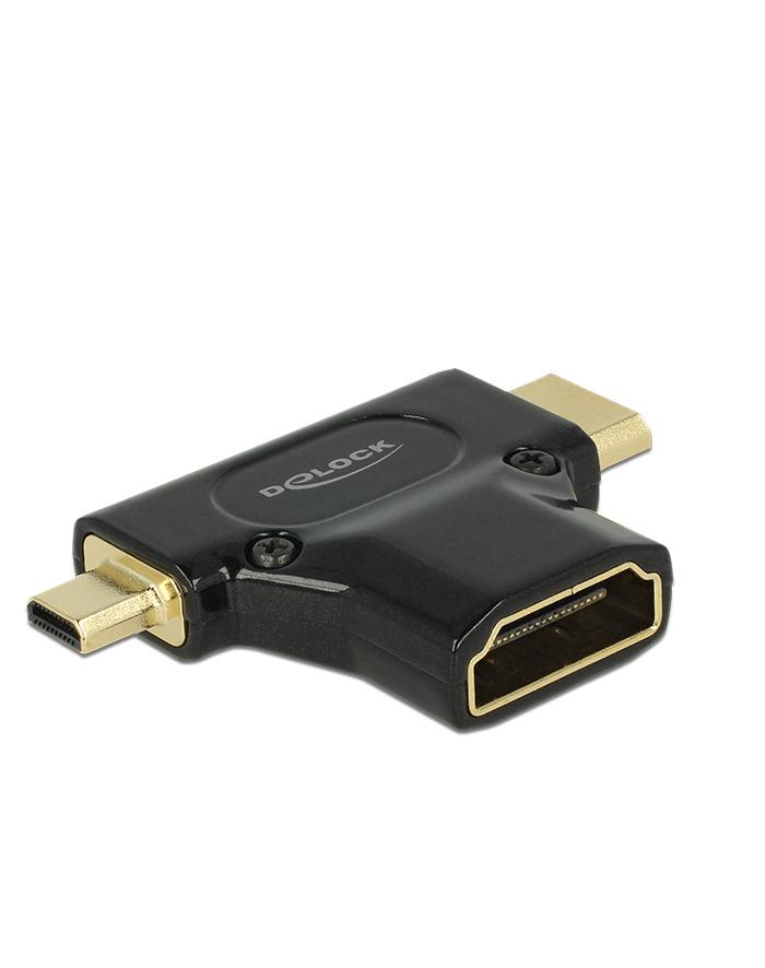 Delock adapter HDMI mini-C(M) + HDMI Micro-D(M)->HDMI(F) 4k High Speed Ethernet główny