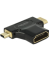Delock adapter HDMI mini-C(M) + HDMI Micro-D(M)->HDMI(F) 4k High Speed Ethernet - nr 6