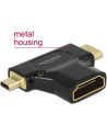 Delock adapter HDMI mini-C(M) + HDMI Micro-D(M)->HDMI(F) 4k High Speed Ethernet - nr 7