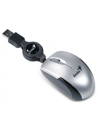Mysz Genius Micro Traveler V2, USB, srebrna