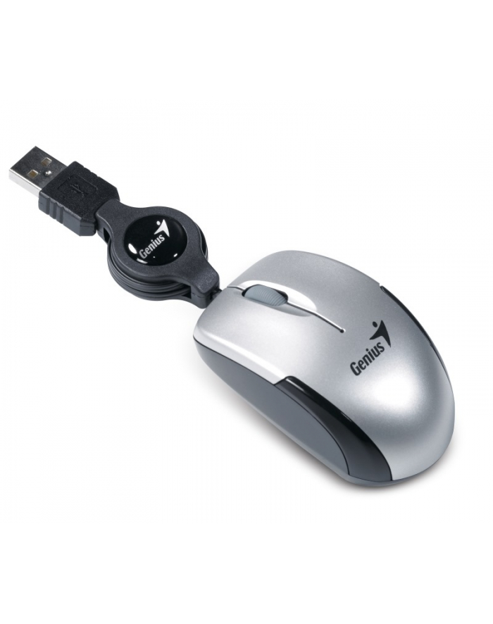 Mysz Genius Micro Traveler V2, USB, srebrna główny