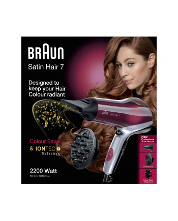 Braun Suszarka do włosów HD770 Diffusor czerwony - Satin Hair 7