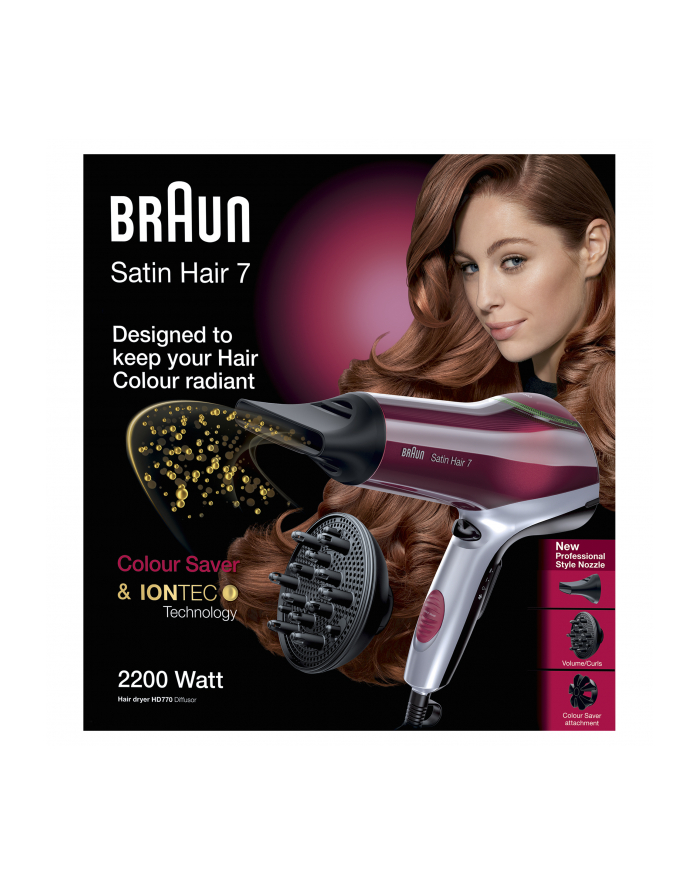 Braun Suszarka do włosów HD770 Diffusor czerwony - Satin Hair 7 główny