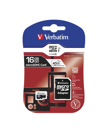 Verbatim microSD 16GB + adapter Cl10 SDHC nr 2