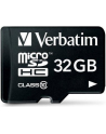 Verbatim microSD 32GB + adapter Cl10 SDHC - nr 34