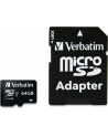 Verbatim microSD 64GB + adapter Cl10 SDHC - nr 25