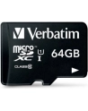 Verbatim microSD 64GB + adapter Cl10 SDHC - nr 45