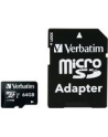 Verbatim microSD 64GB + adapter Cl10 SDHC - nr 49