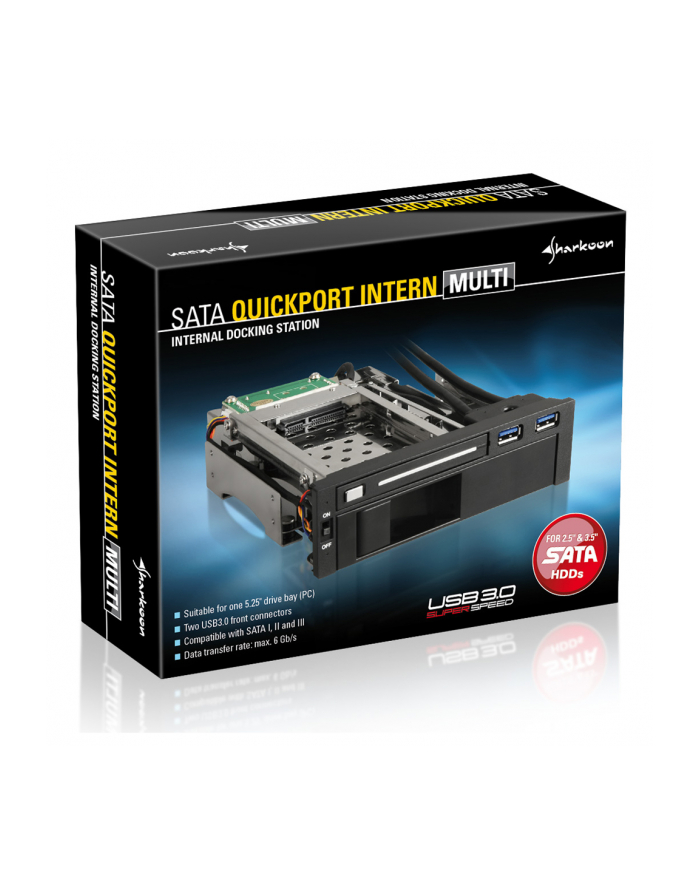 Sharkoon SATA QuickPort 2x USB 3.0 - kieszeń na 1x 2.5 cala i 1x 3.5 cala główny