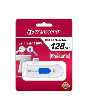 Transcend USB 128GB 40/90 JetFlash 790W biały USB 3.0