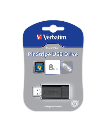 Verbatim USB 8GB 3/10 PStripe black