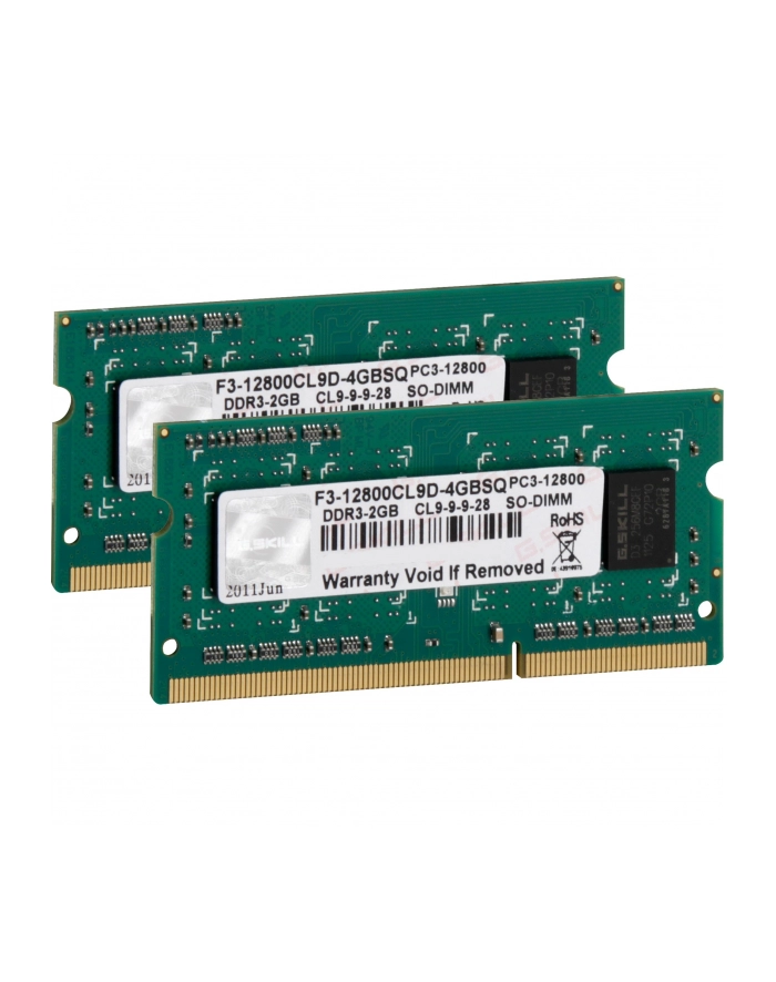 G.Skill DDR3 SO-DIMM 4GB 1600-999 SQ Dual główny