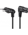 goobay - kabel zasilający euro 2-pin - kątowy 90 stopni - czarny - 1 m - nr 7