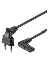 goobay - kabel zasilający euro 2-pin - kątowy 90 stopni - czarny - 1 m - nr 8