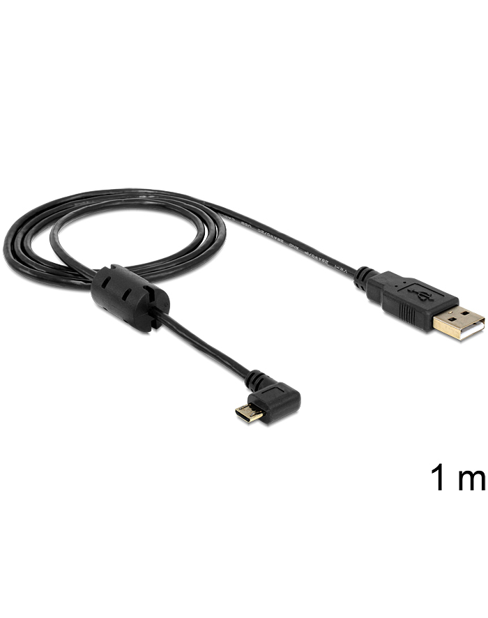 Delock USB micro>USB 2.0 270 stopni black 1m główny