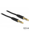 Delock Kabel Audio 3.5mm męski/męski 4-pin czarny 0.5m - nr 11
