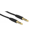 Delock Kabel Audio 3.5mm męski/męski 4-pin czarny 0.5m - nr 16