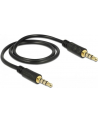 Delock Kabel Audio 3.5mm męski/męski 4-pin czarny 0.5m - nr 20