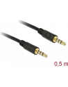 Delock Kabel Audio 3.5mm męski/męski 4-pin czarny 0.5m - nr 22