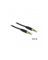 Delock Kabel Audio 3.5mm męski/męski 4-pin czarny 0.5m - nr 2