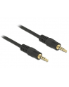 Delock Kabel Audio 3.5mm męski/męski 4-pin czarny 1.0m - nr 1