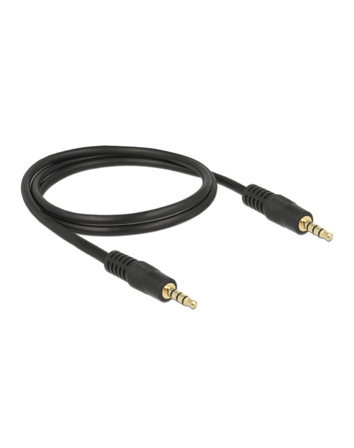 Delock Kabel Audio 3.5mm męski/męski 4-pin czarny 1.0m główny