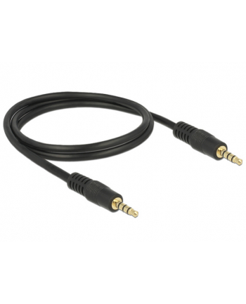 Delock Kabel Audio 3.5mm męski/męski 4-pin czarny 1.0m