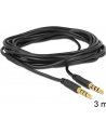 Delock Kabel Audio 3.5mm męski/męski 4-pin czarny 3.0m - nr 12