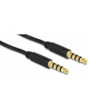 Delock Kabel Audio 3.5mm męski/męski 4-pin czarny 5.0m - nr 1