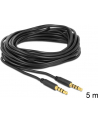 Delock Kabel Audio 3.5mm męski/męski 4-pin czarny 5.0m - nr 4