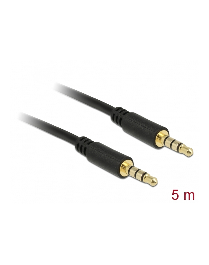 Delock Kabel Audio 3.5mm męski/męski 4-pin czarny 5.0m główny