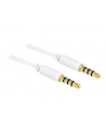 Delock Kabel Audio 3.5mm męski/męski 4-pin biały 0.5m - nr 15