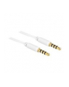 Delock Kabel Audio 3.5mm męski/męski 4-pin biały 0.5m - nr 16