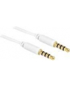Delock Kabel Audio 3.5mm męski/męski 4-pin biały 0.5m - nr 17