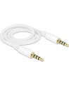Delock Kabel Audio 3.5mm męski/męski 4-pin biały 0.5m - nr 18