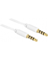 Delock Kabel Audio 3.5mm męski/męski 4-pin biały 0.5m - nr 19