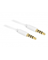 Delock Kabel Audio 3.5mm męski/męski 4-pin biały 0.5m - nr 21